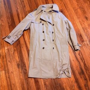 London Fog Double-Breasted Beige Trench Coat